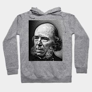 Herbert Spencer Black And White Portrait | Herbert Spencer Artwork 3 Hoodie